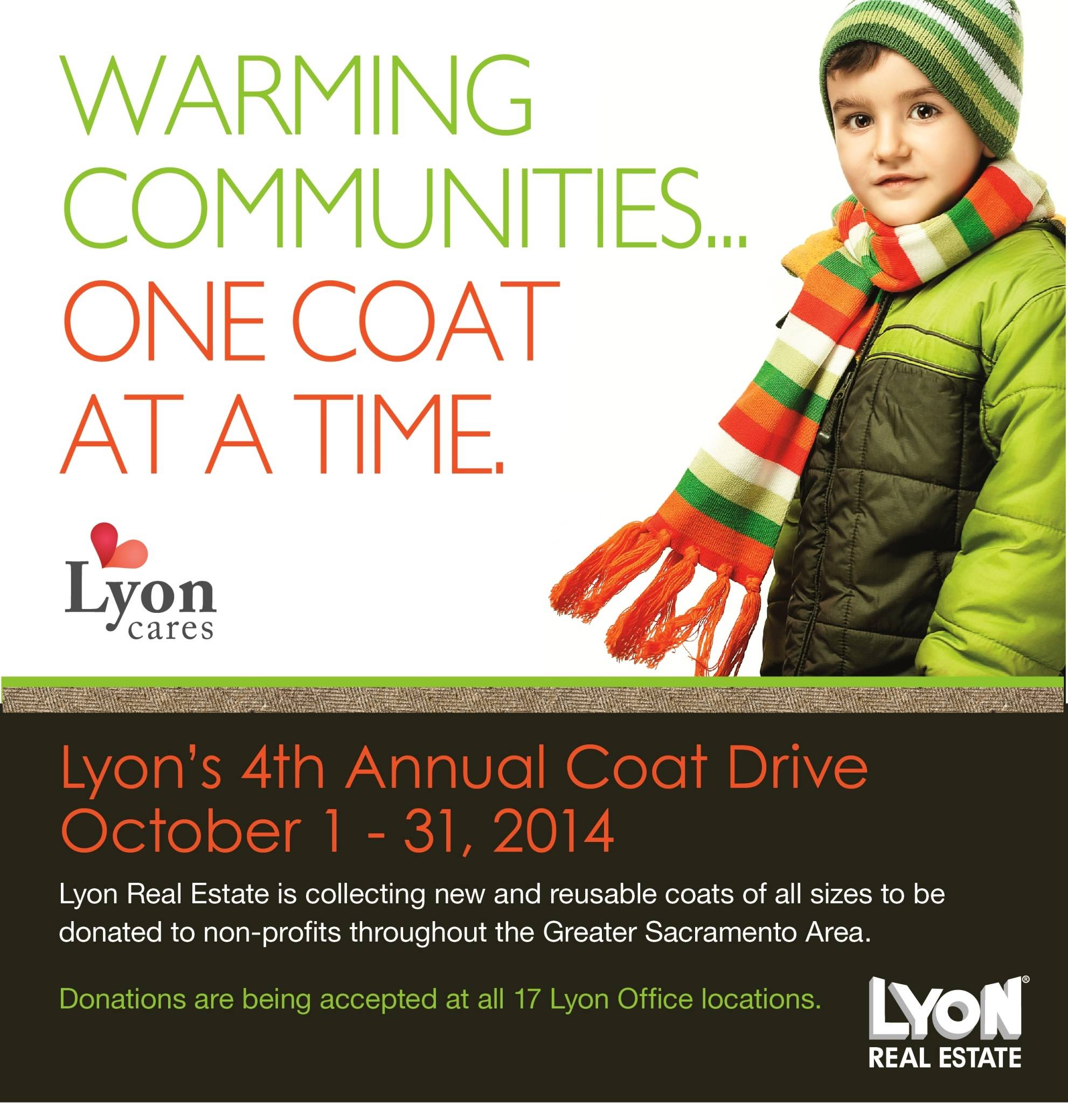 Lyon Real Estate's 4th Annual Coat Drive